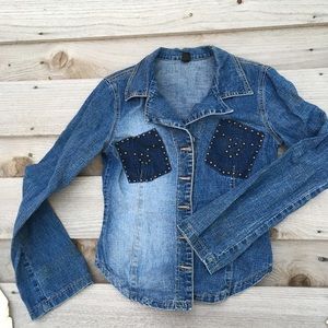 Fitted Denim Button Down Shirt